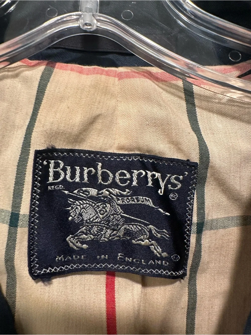 Vintage Burberrys Navy Cotton Trench Coat - Picture 3 of 5
